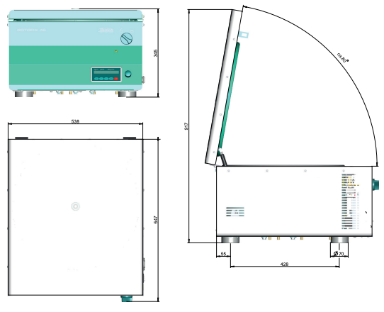Hettich Rotofix 46 : 46H - Dimensjoner