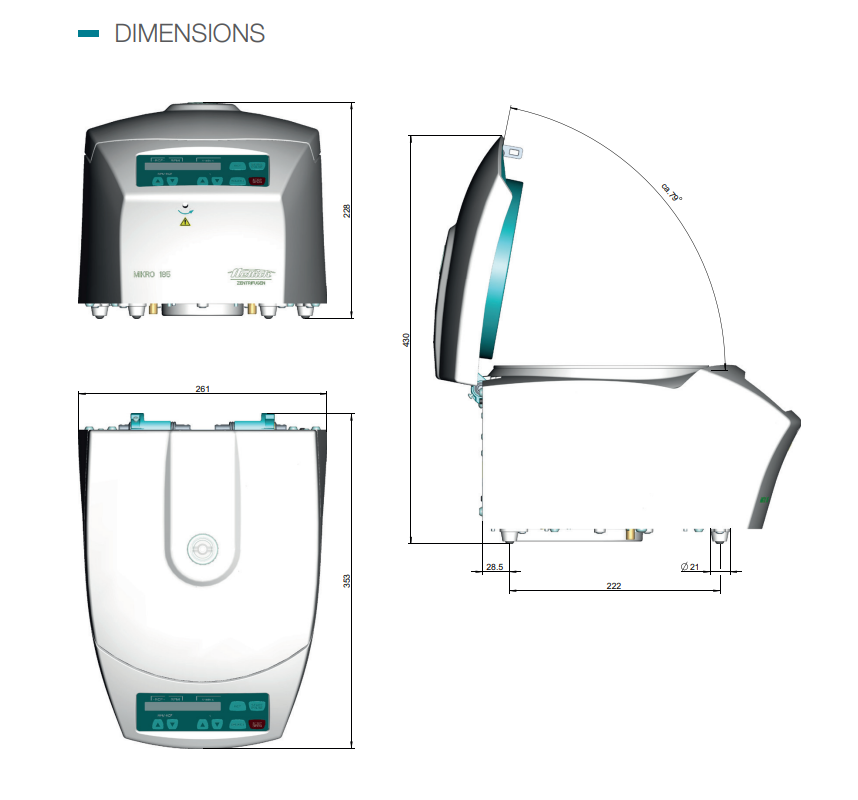 Dimensjoner-Hettich - Mikro 185