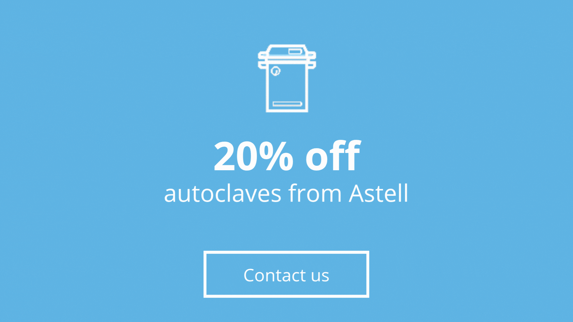 Sale - Astell autoclaves - contact us